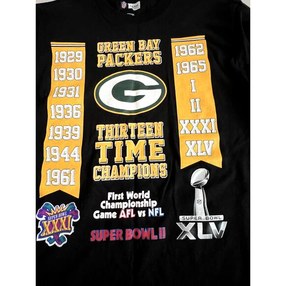 NWT NFL Green Bay Packers Thirteen Time Champions Shirt Unisex Small T-Shirt - Picture 2 of 8